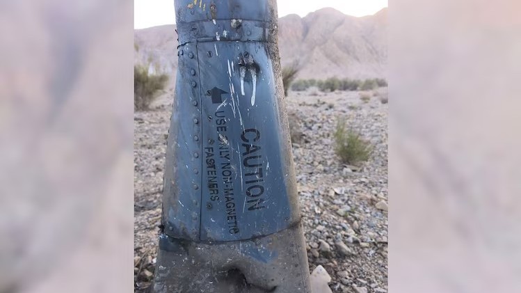 A photo released by Iranian state media that could not be independently verified by ABC shows a piece of a U.S. fighter jet that has been shot down by Iran over Iranian territory.