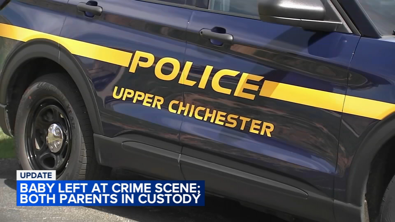 Both parents in custody after baby left at crime scene in Delaware County