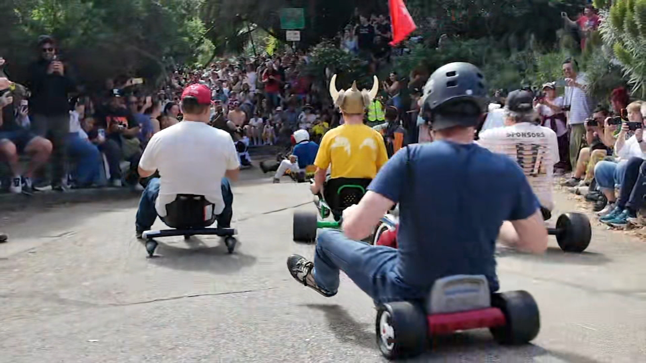 Hundreds join SF Easter fun with annual Bring Your Own Big Wheel race