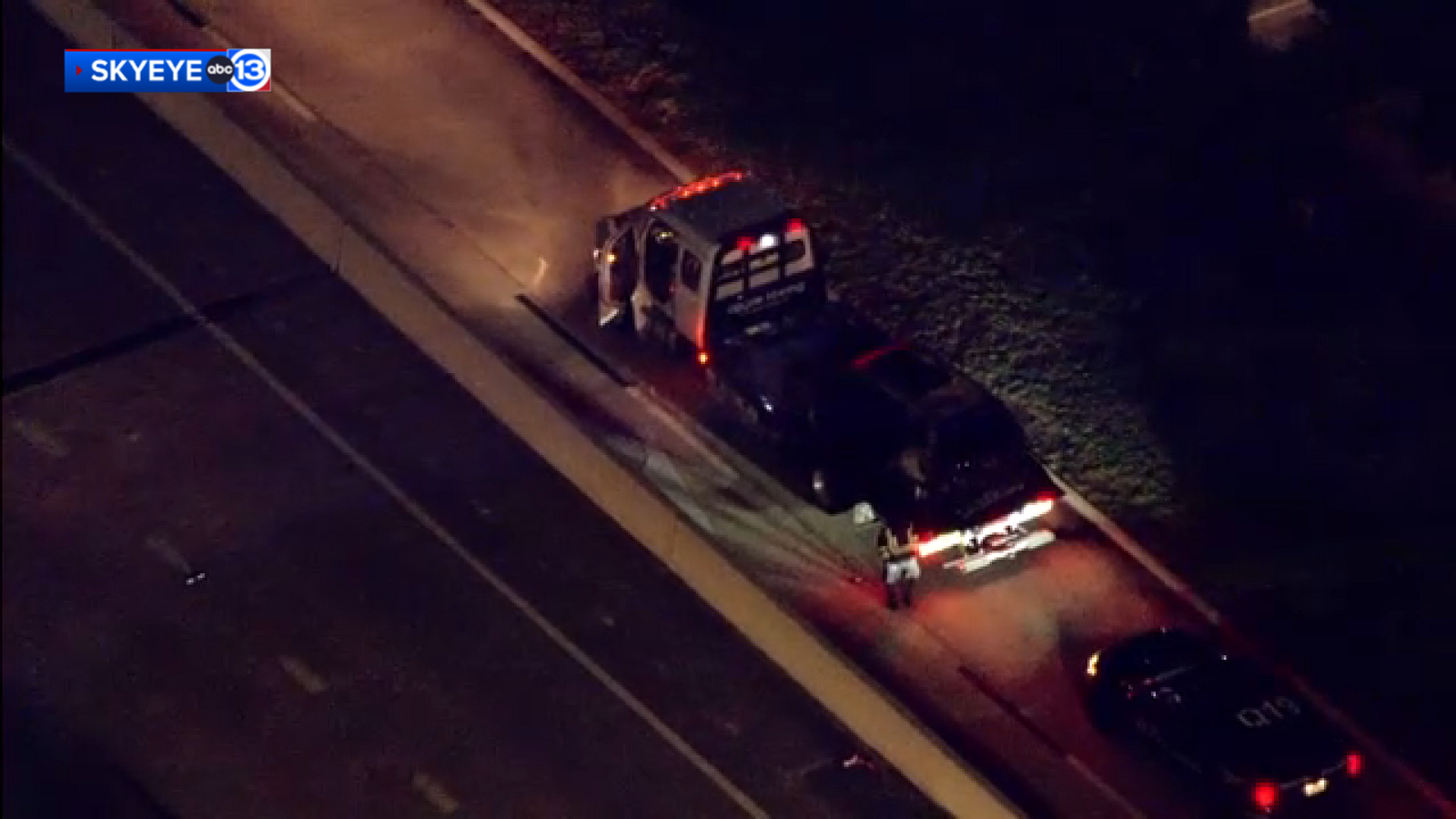 Woman killed in fiery crash on South Loop service road, according to Houston Police Department