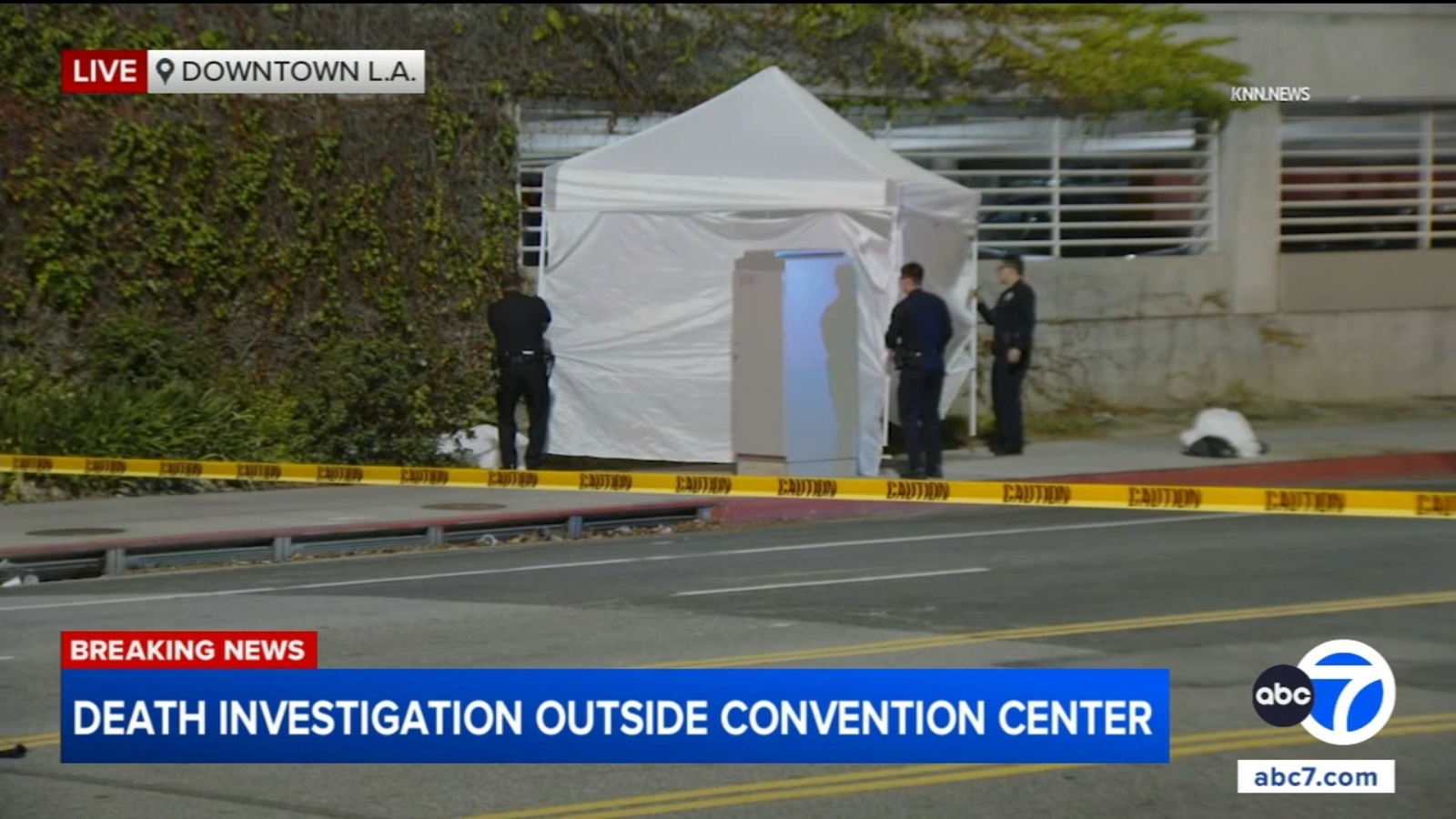 Investigation underway after man found dead outside Los Angeles Convention Center