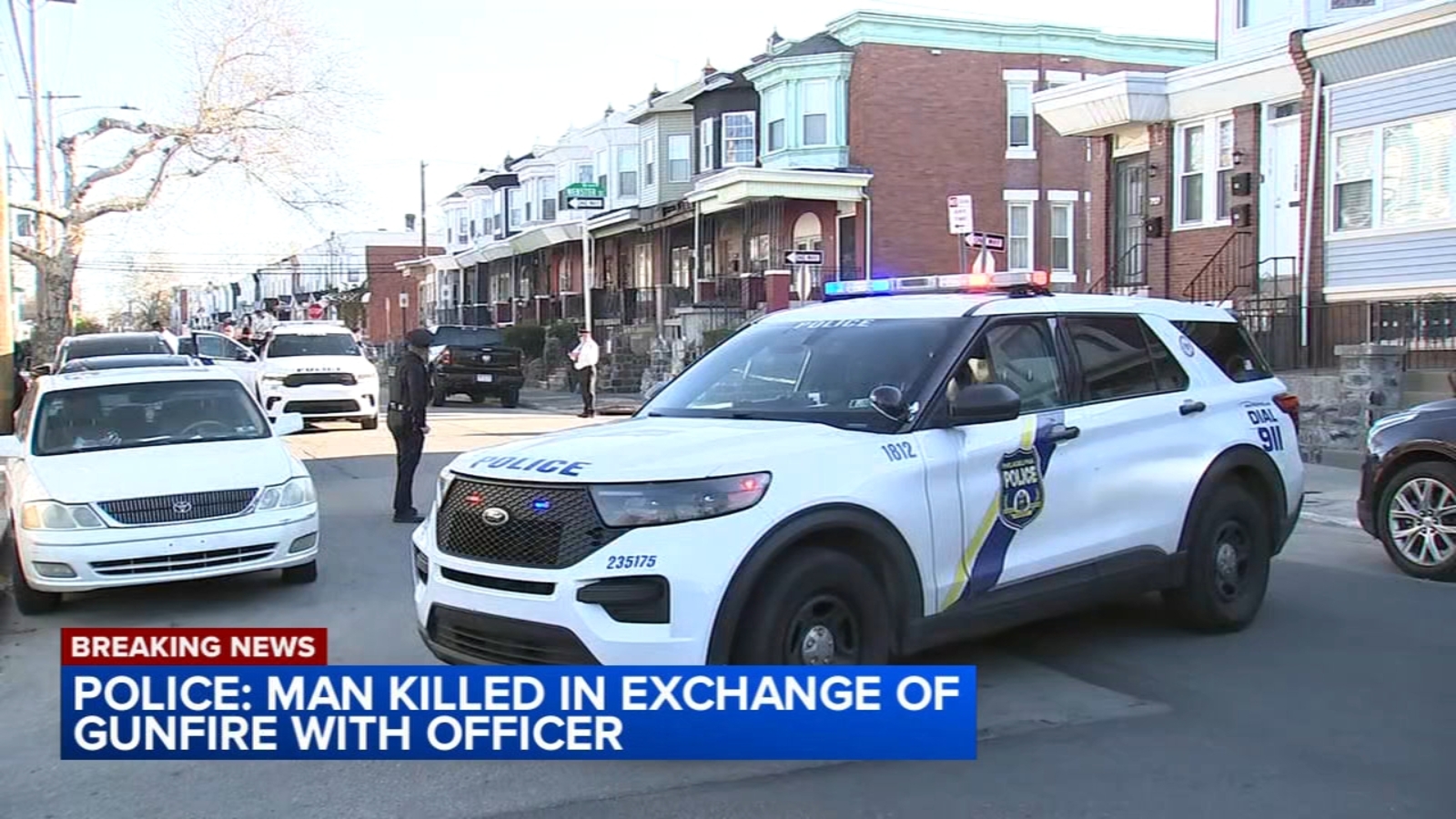Man killed in exchange of gunfire with police officer in West Philadelphia