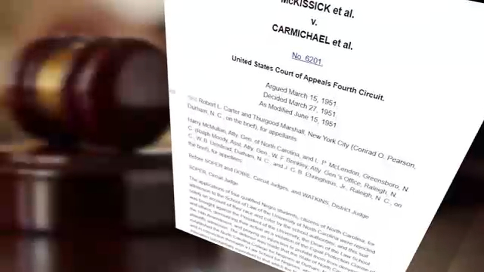 75 años después, recordando el histórico caso legal que desegregó la escuela de leyes de la UNC.