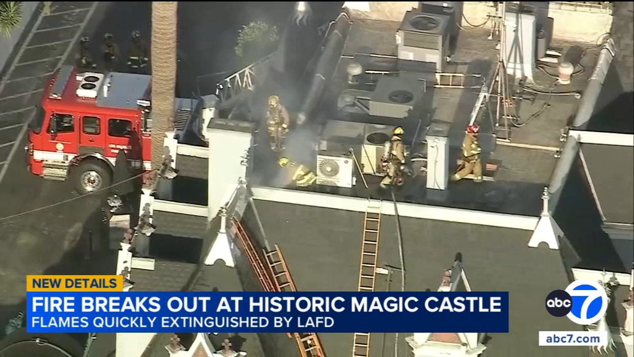 Fire breaks out at Magic Castle in Hollywood