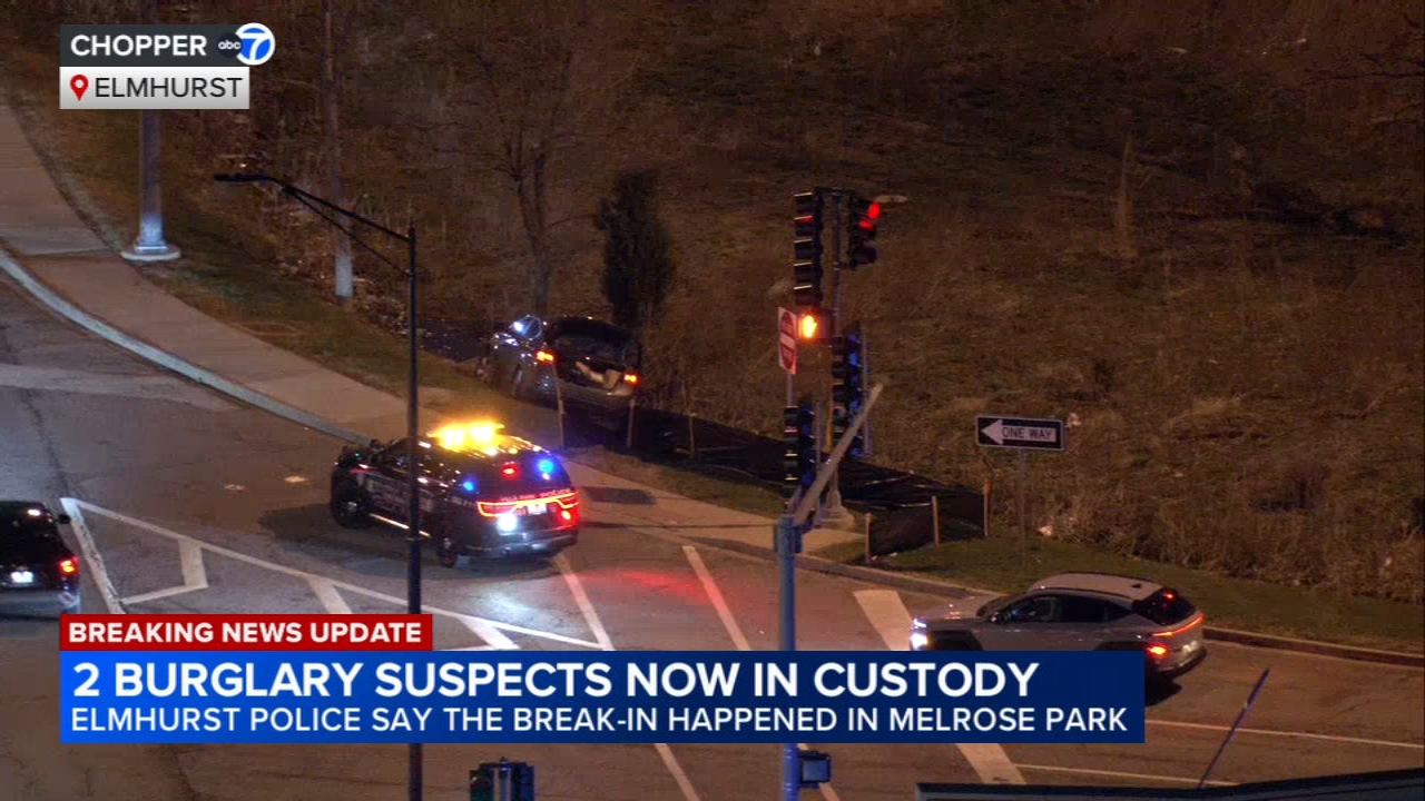 2 in custody after police chase, crash in Elmhurst