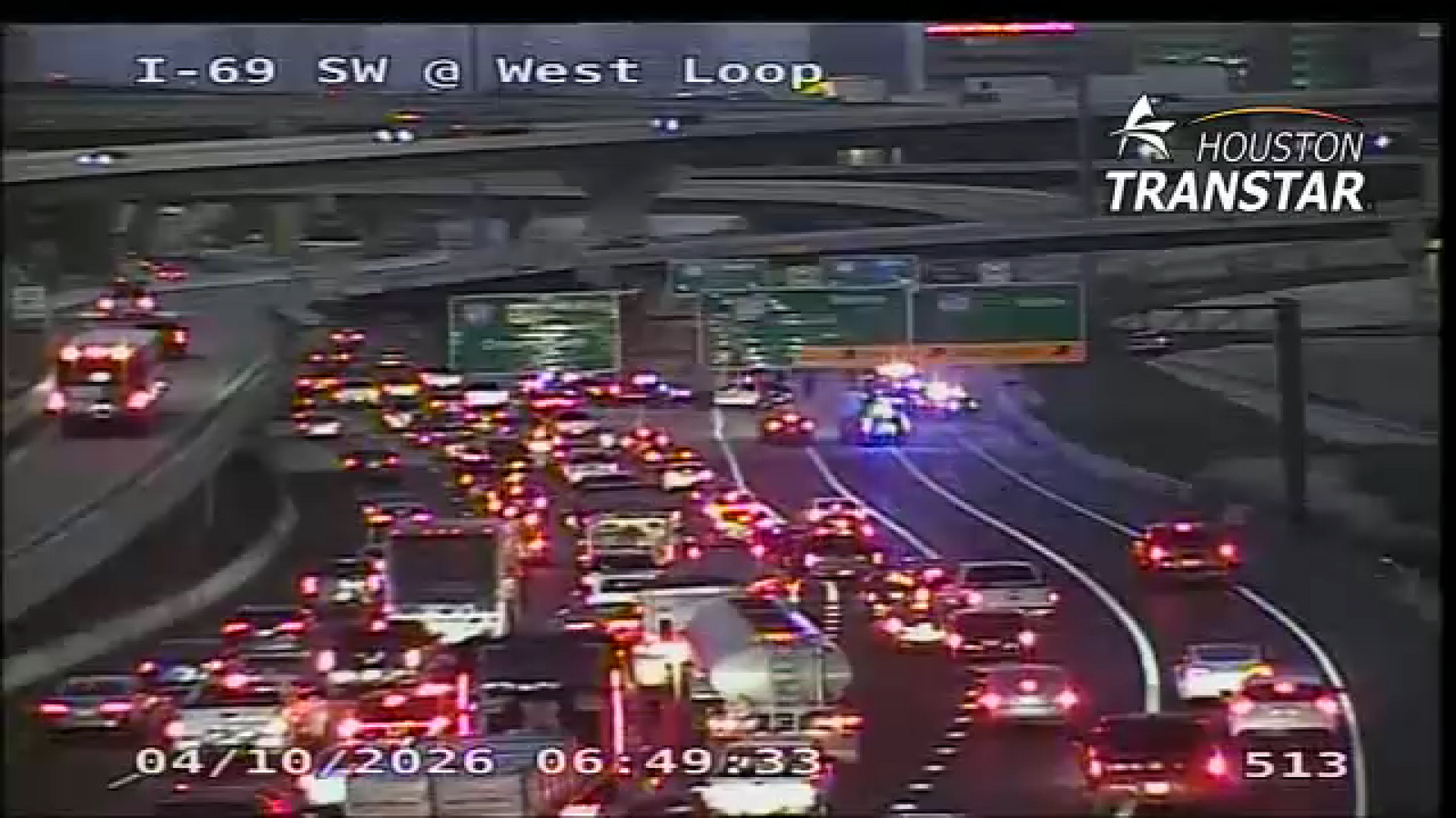Fatal crash shuts down I-69 Southwest Freeway ramps to I-610 West Loop in both directions