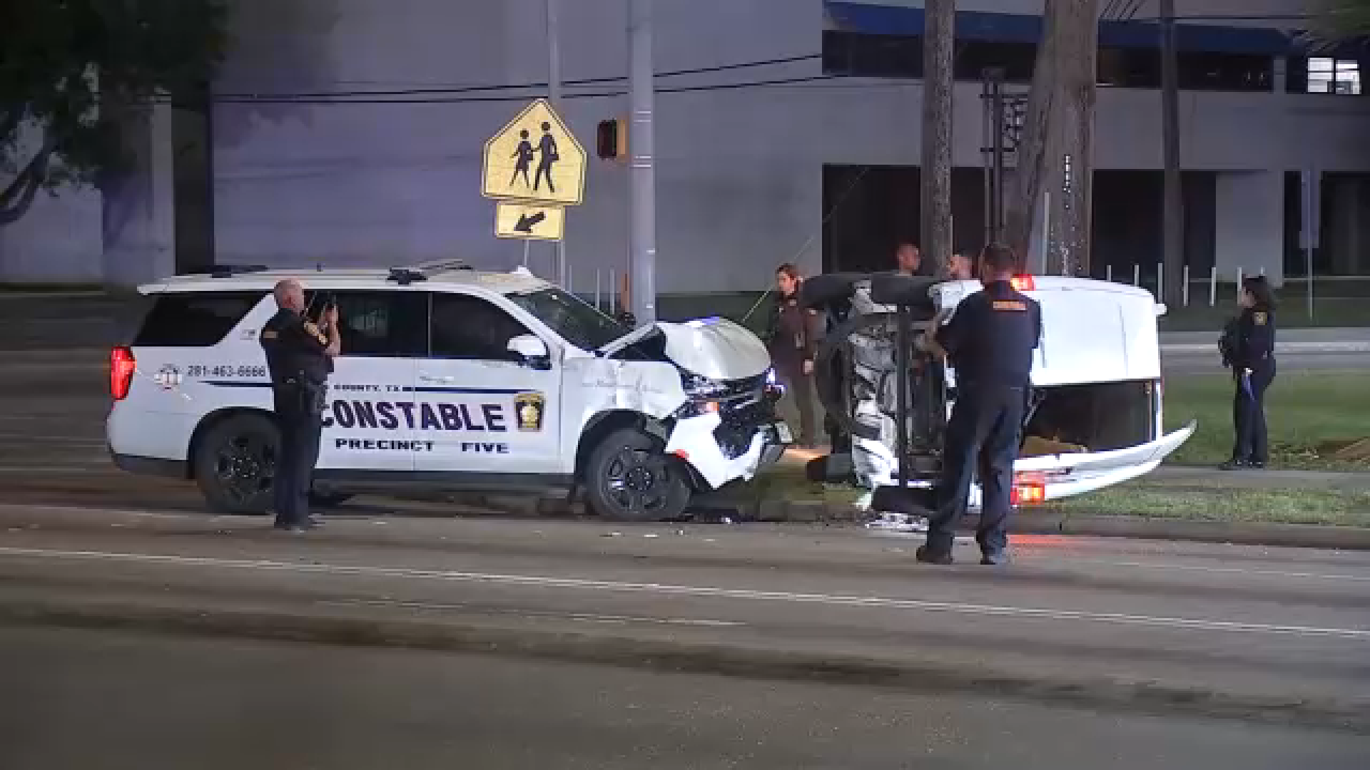 Deputy and van driver hospitalized after crashing near Bissonnet, Pct. 5 says