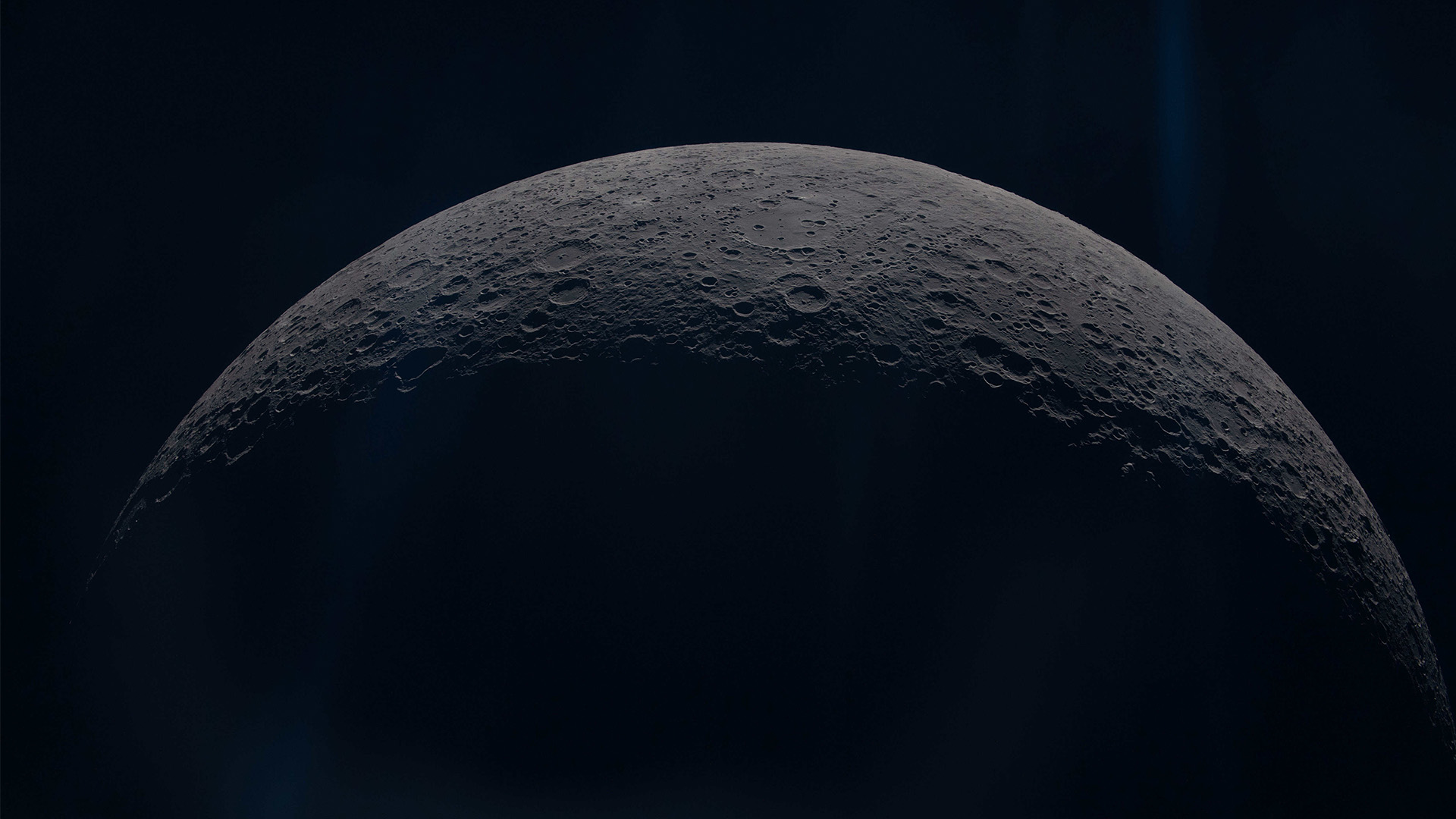 In this image provided by NASA, the Artemis II crew photographed the Moons curved limb during their journey around the far side of the Moon on April 6, 2026. 