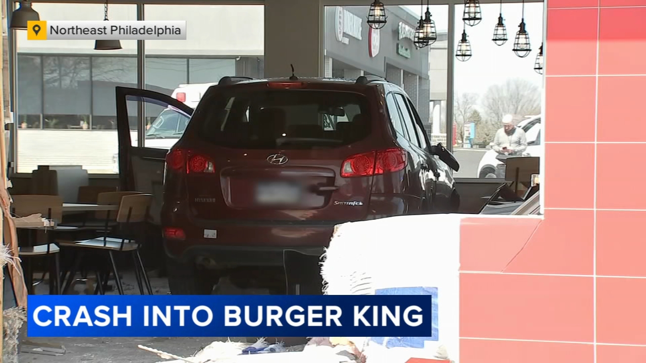SUV crashes into Burger King in Northeast Philadelphia