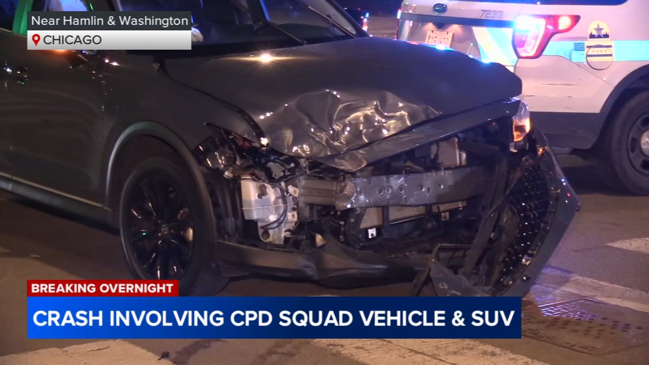 Chicago police squad vehicle involved in crash