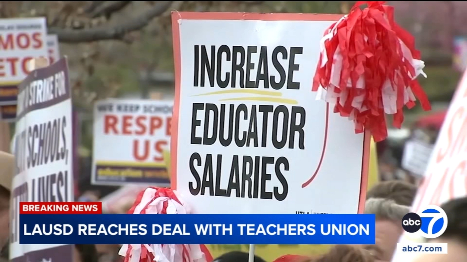 LAUSD reaches tentative agreement with teachers union ahead of potential strike LAUSD reaches tentative agreement with teachers union ahead of potential strike