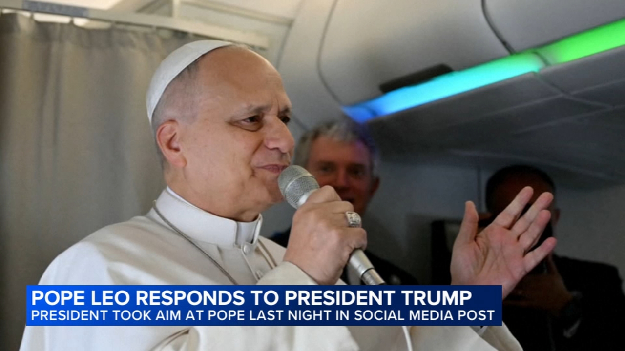 Pope Leo XIV says he does not fear President Donald Trump, citing Gospel as  he pushes back in feud over Iran war - ABC7 Chicago