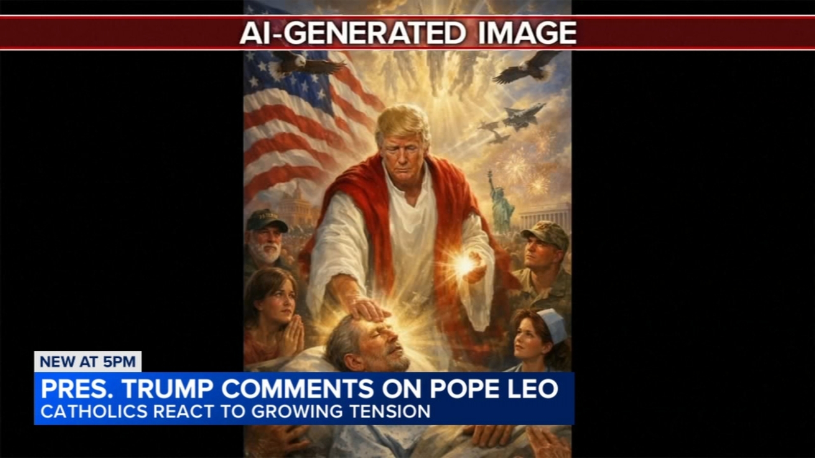 Chicago's Catholic community criticizes Trump's attacks on Pope Leo, Jesus-like AI-generated image
