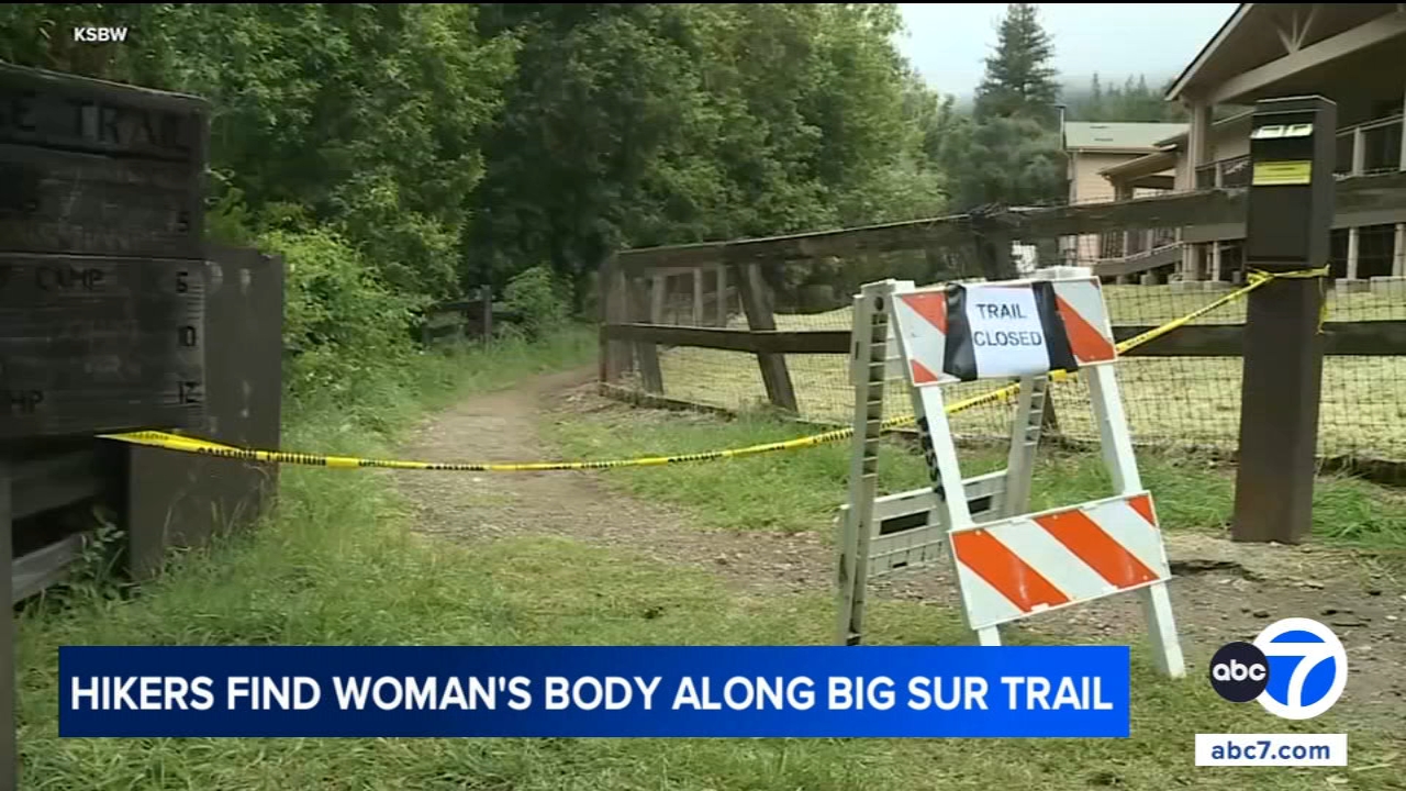 Hikers discover SoCal woman's body along popular Big Sur trail