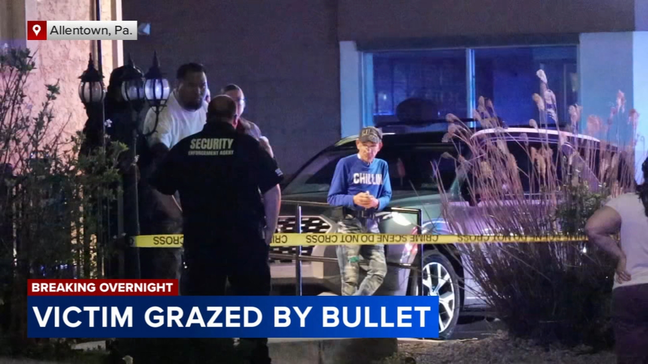 Victim grazed by bullet during shooting outside bar in Allentown, Pa.