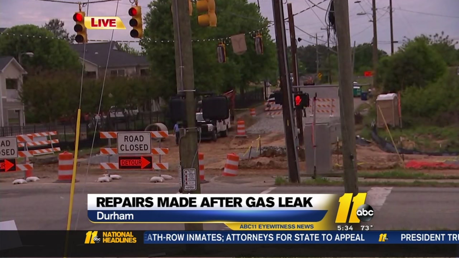 Repairs being made after gas leak near Durham apartments ABC11