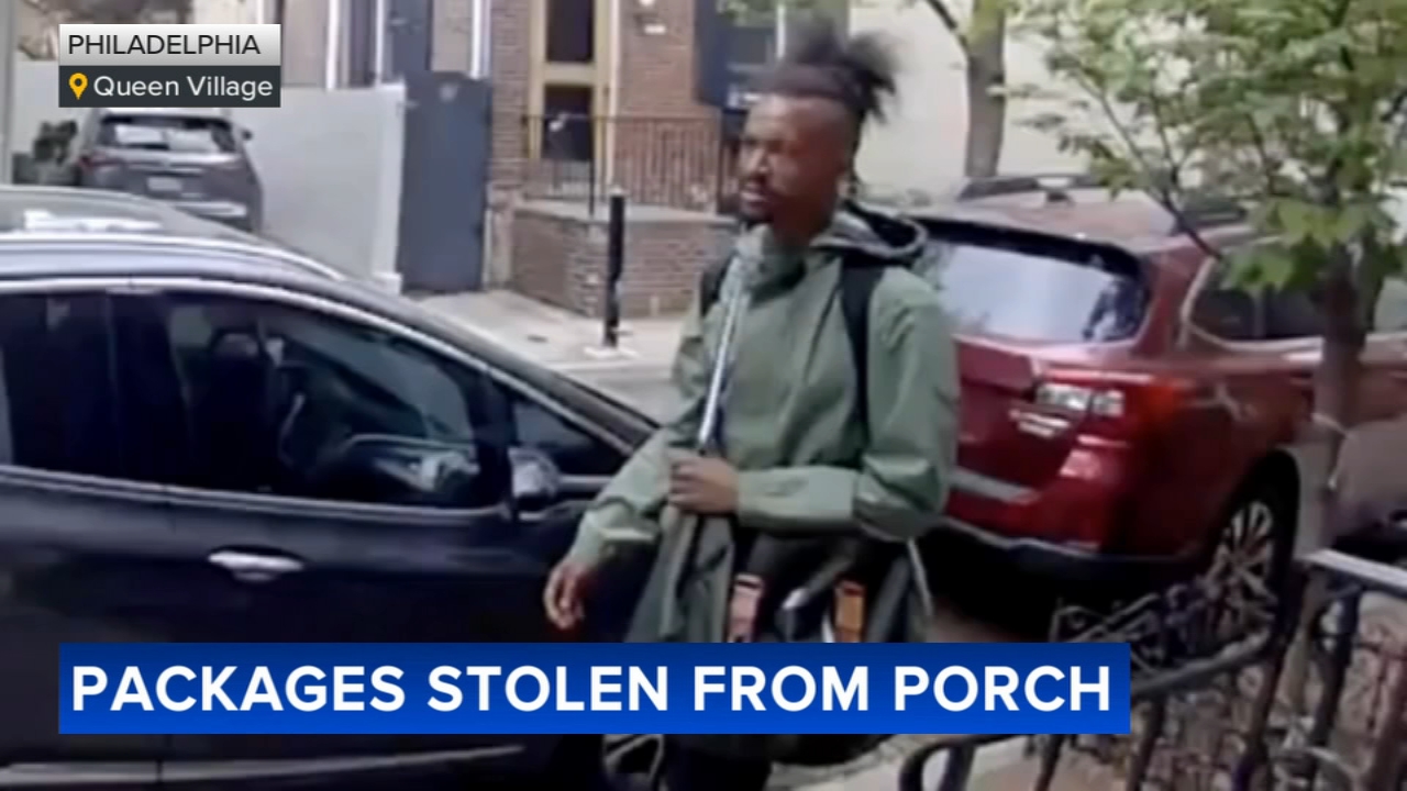 Suspected porch pirate caught on camera in Queen Village