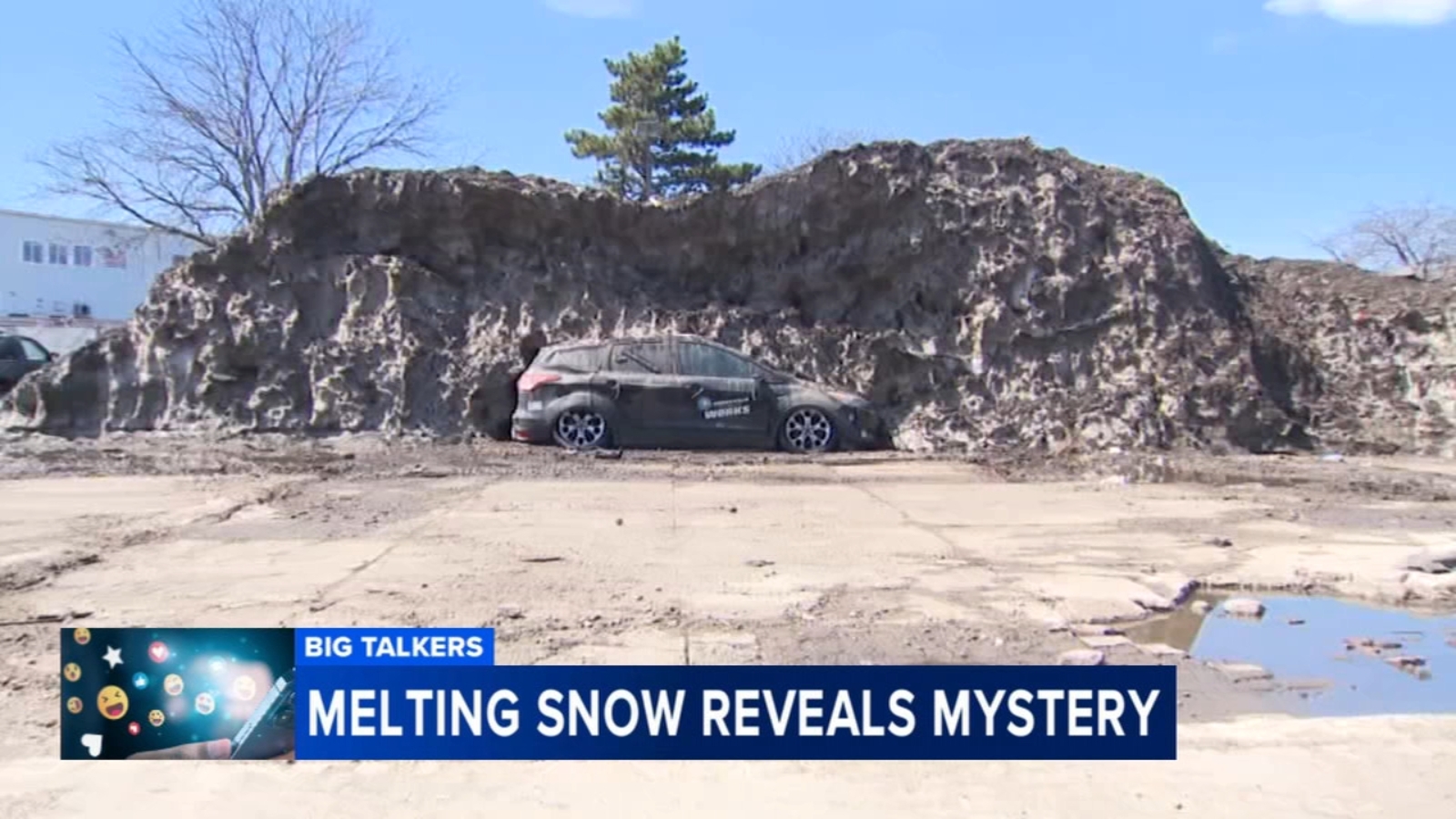 Melting snow reveals cars buried for months in Boston
