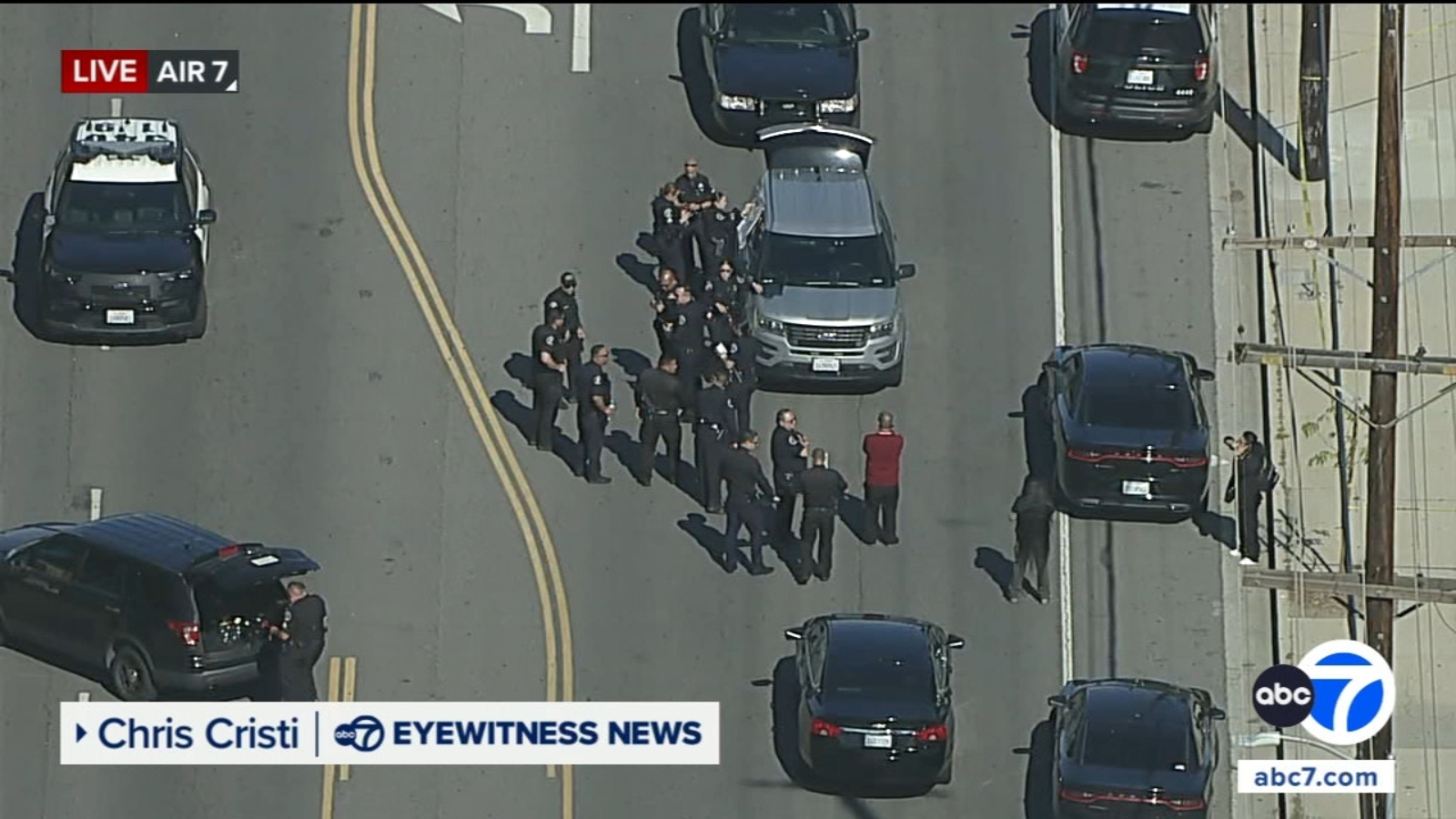 Shooting reported near middle school in North Hills; person transported