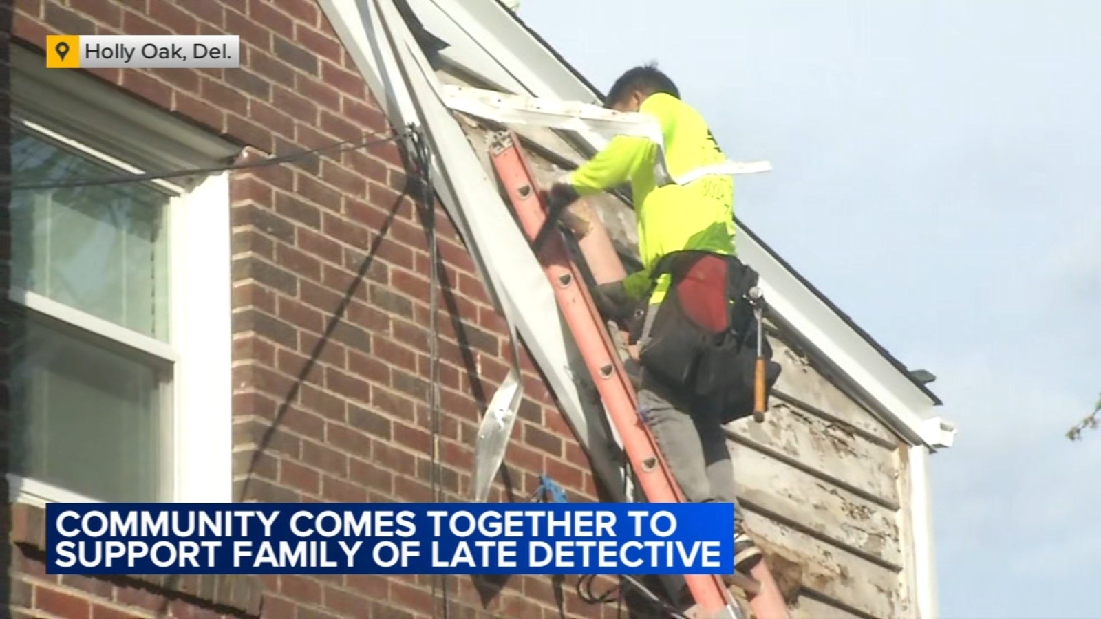 Volunteers help replace roof, siding of late Delaware police officer