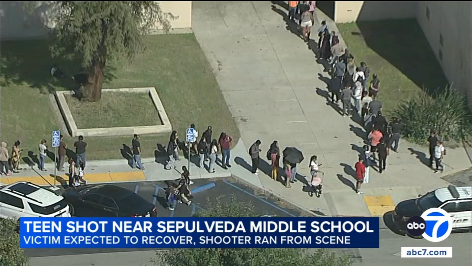 Shooting reported near Sepulveda Middle School in North Hills; teen injured Shooting reported near Sepulveda Middle School in North Hills; teen injured