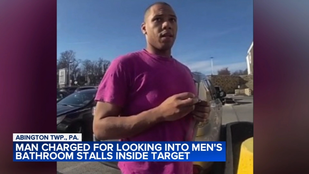 Man accused of looking into men's bathroom stalls at Target in Abington Twp.