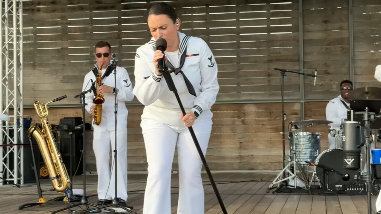 Navy Band Southeast takes the stage during Fleet Week Houston