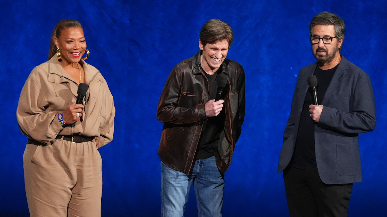 "Ice Age: Boiling Point" stars Queen Latifah, Denis Leary and Ray Romano are pictured at the Walt Disney Studios presentation at CinemaCon in Las Vegas on April 16, 2026.