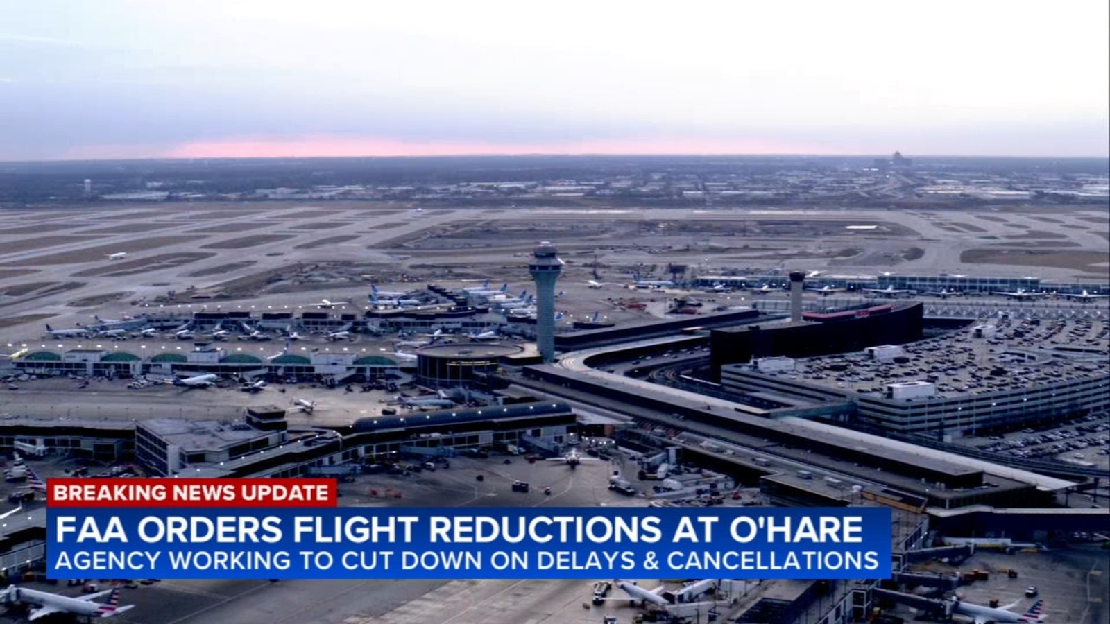 FAA reducing scheduled flights at Chicago's O'Hare airport for concerns over safety, cancellations