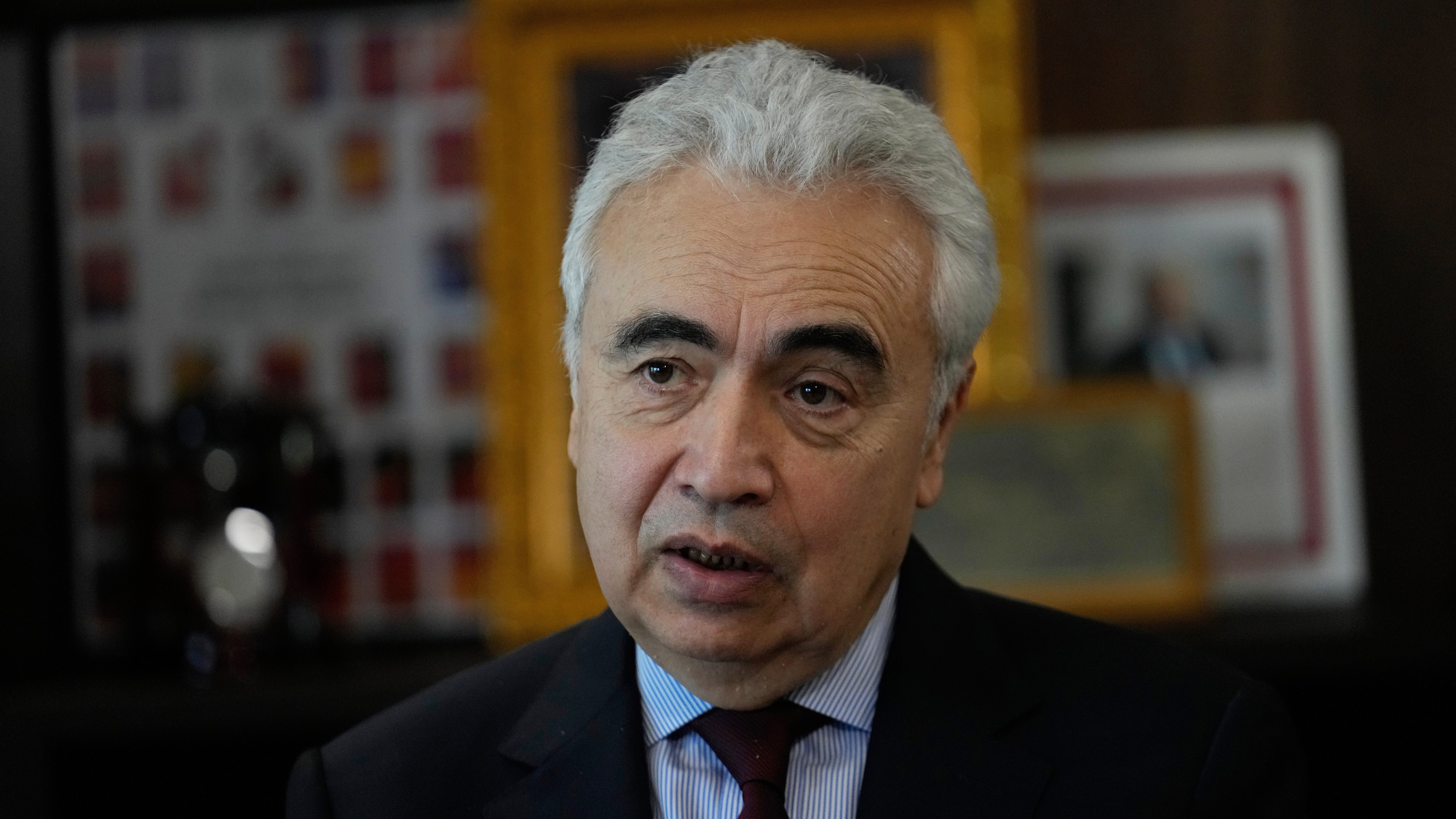 International Energy Agency Executive Director Fatih Birol speaks during an interview with The Associated Press, at the IEA headquarters in Paris, Thursday, April 16, 2026.