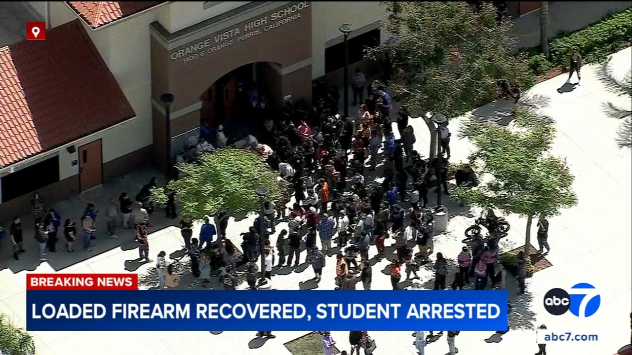 Loaded firearm prompts shelter-in-place order for high school in Perris; student in custody