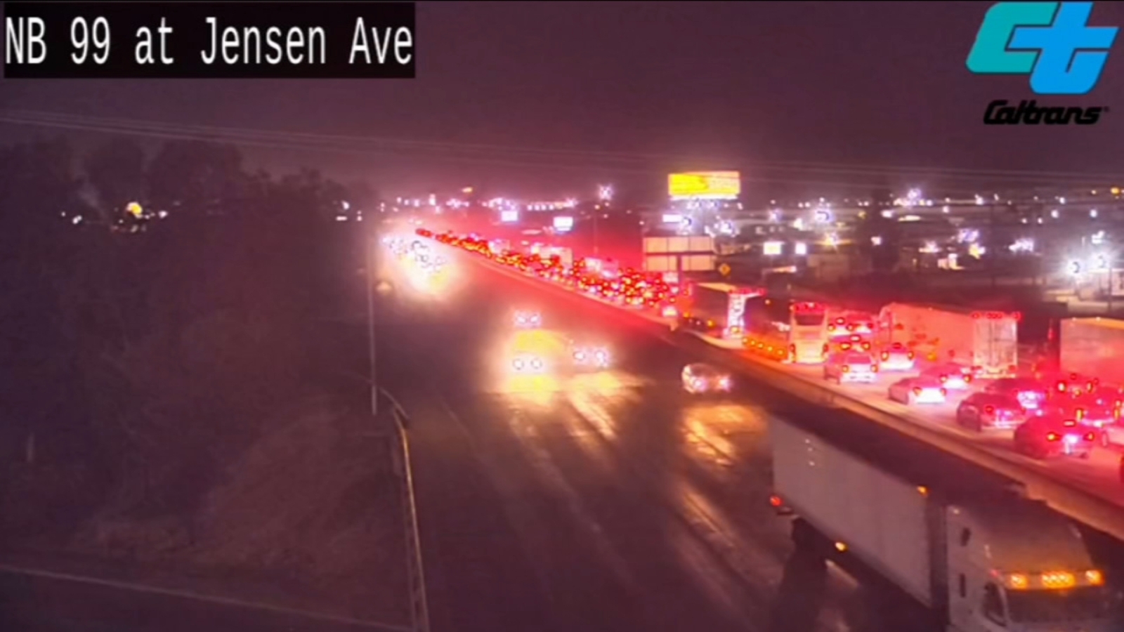 Woman is hit and killed on Highway 99 in Fresno, CHP says