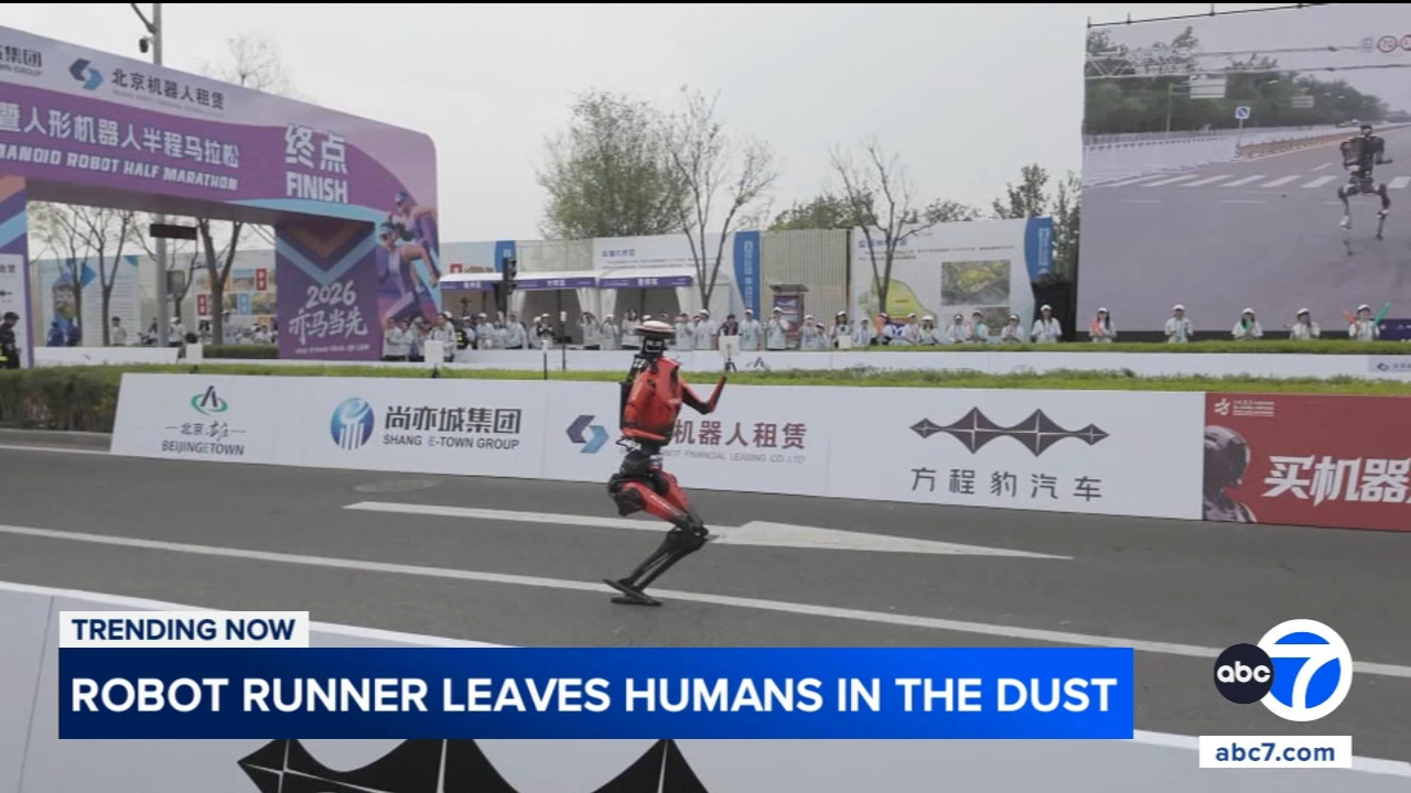 Humanoid robot sprints to victory in Beijing, beating the human half-marathon world record