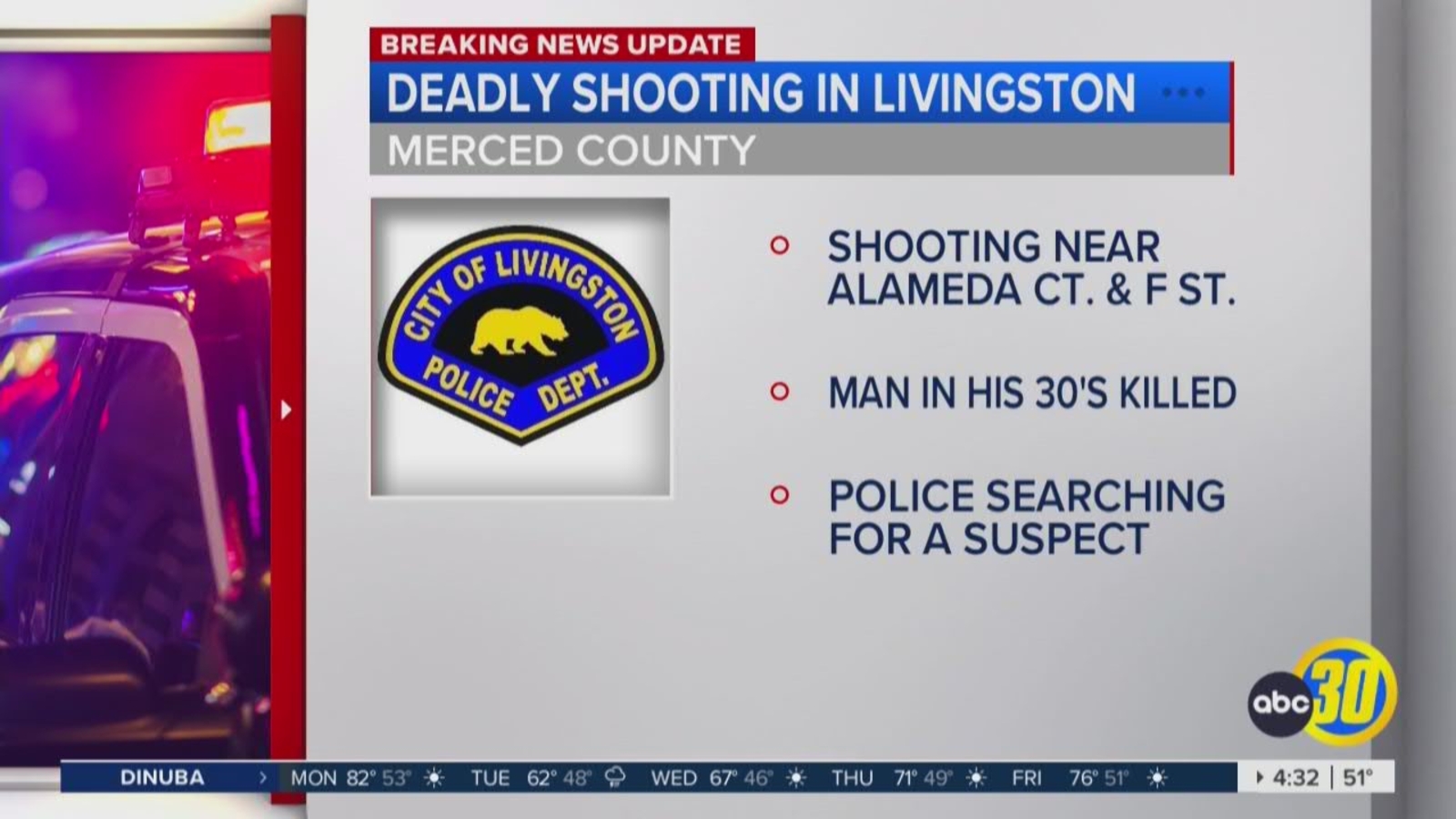Man shot and killed in Livingston, police say