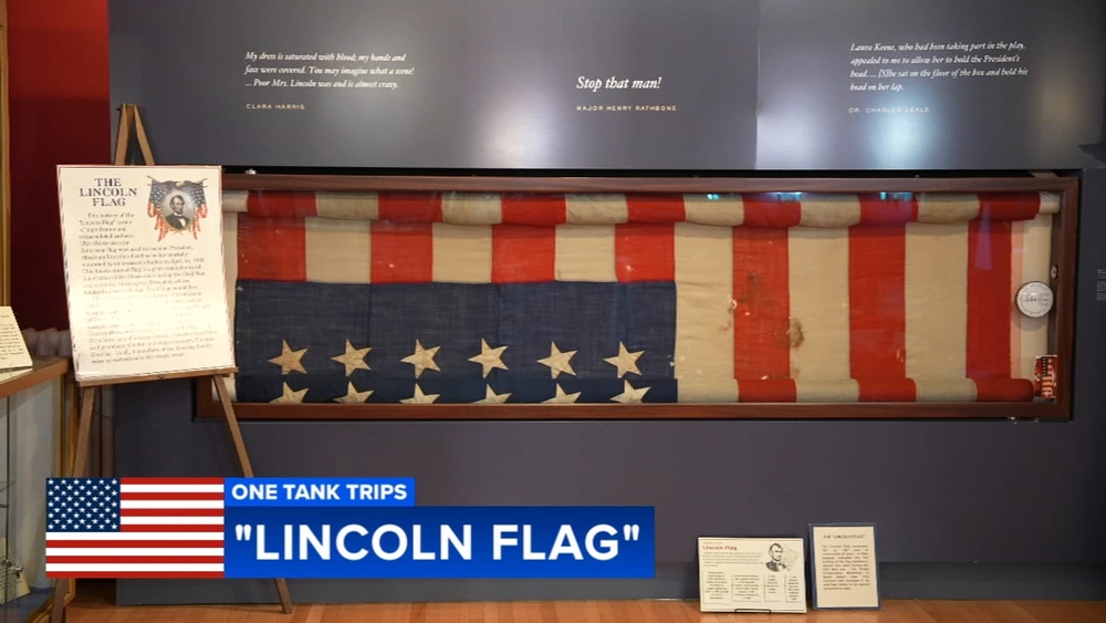 Historic Lincoln Flag draws visitors to Milford's Columns Museum