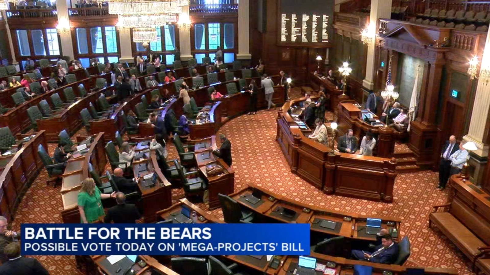 Illinois lawmakers could vote Wednesday on Chicago Bears stadium