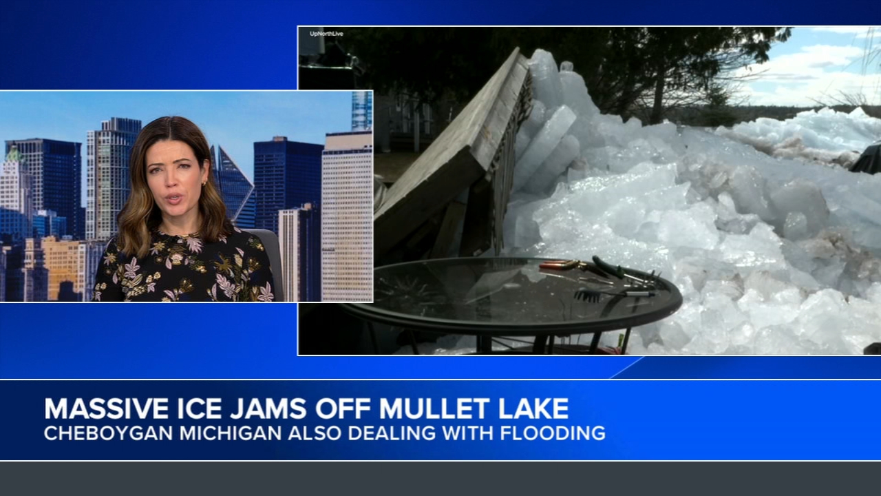 Massive ice jams of Mullett Lake, Michigan