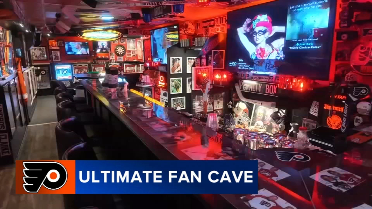 Flyers fan has epic fan cave