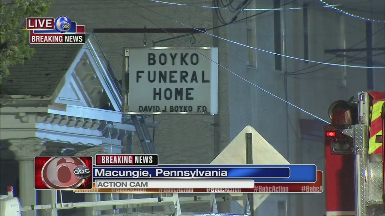 Funeral home fire in Macungie Twp.