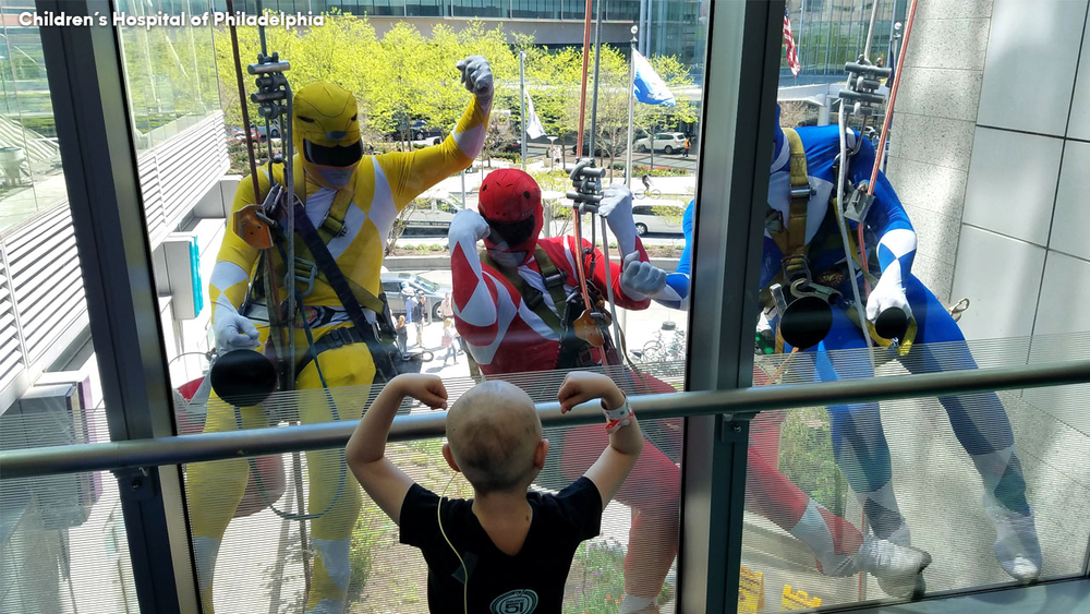 Power Rangers visit Children's Hospital of Philadelphia.