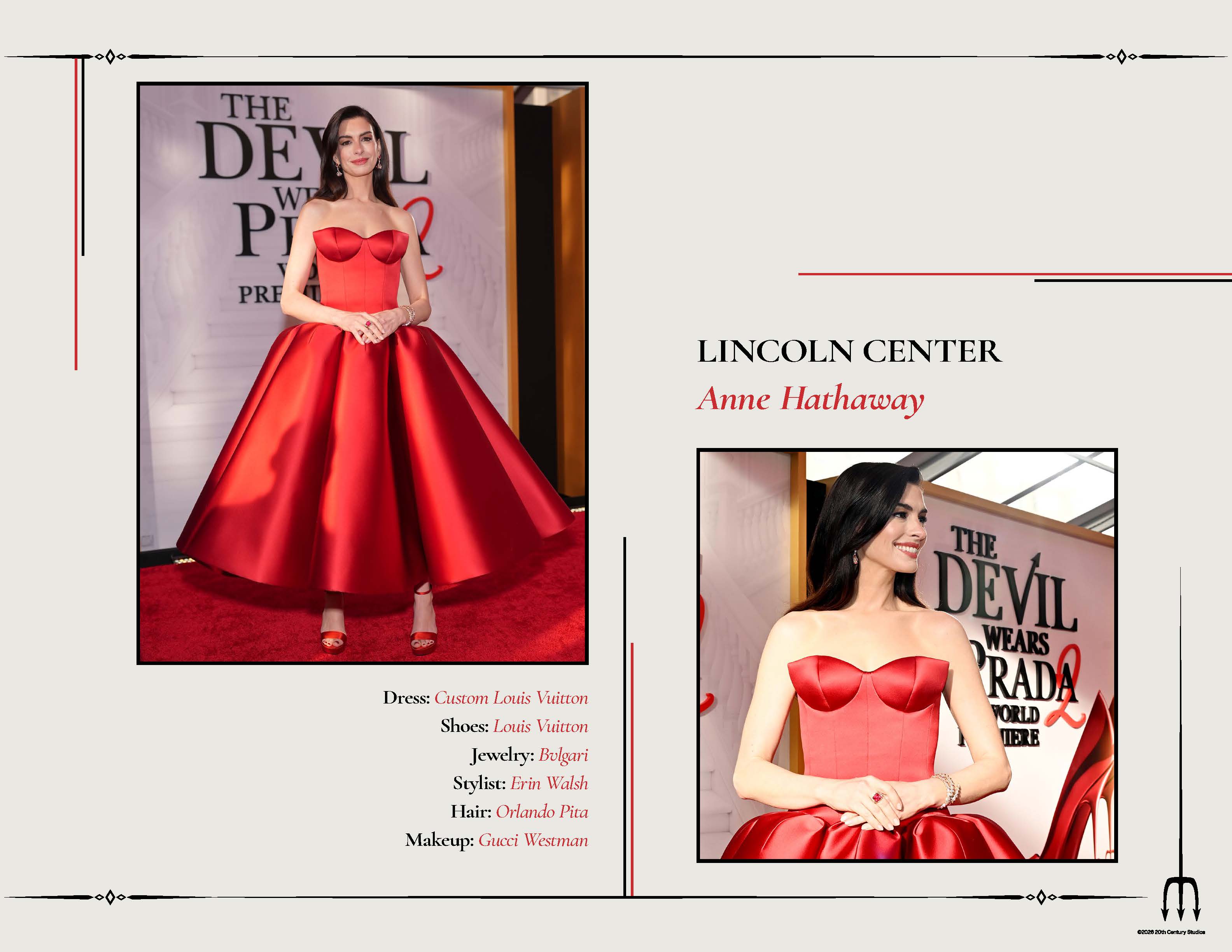 Second page of "The Devil Wears Prada 2" New York City lookbook