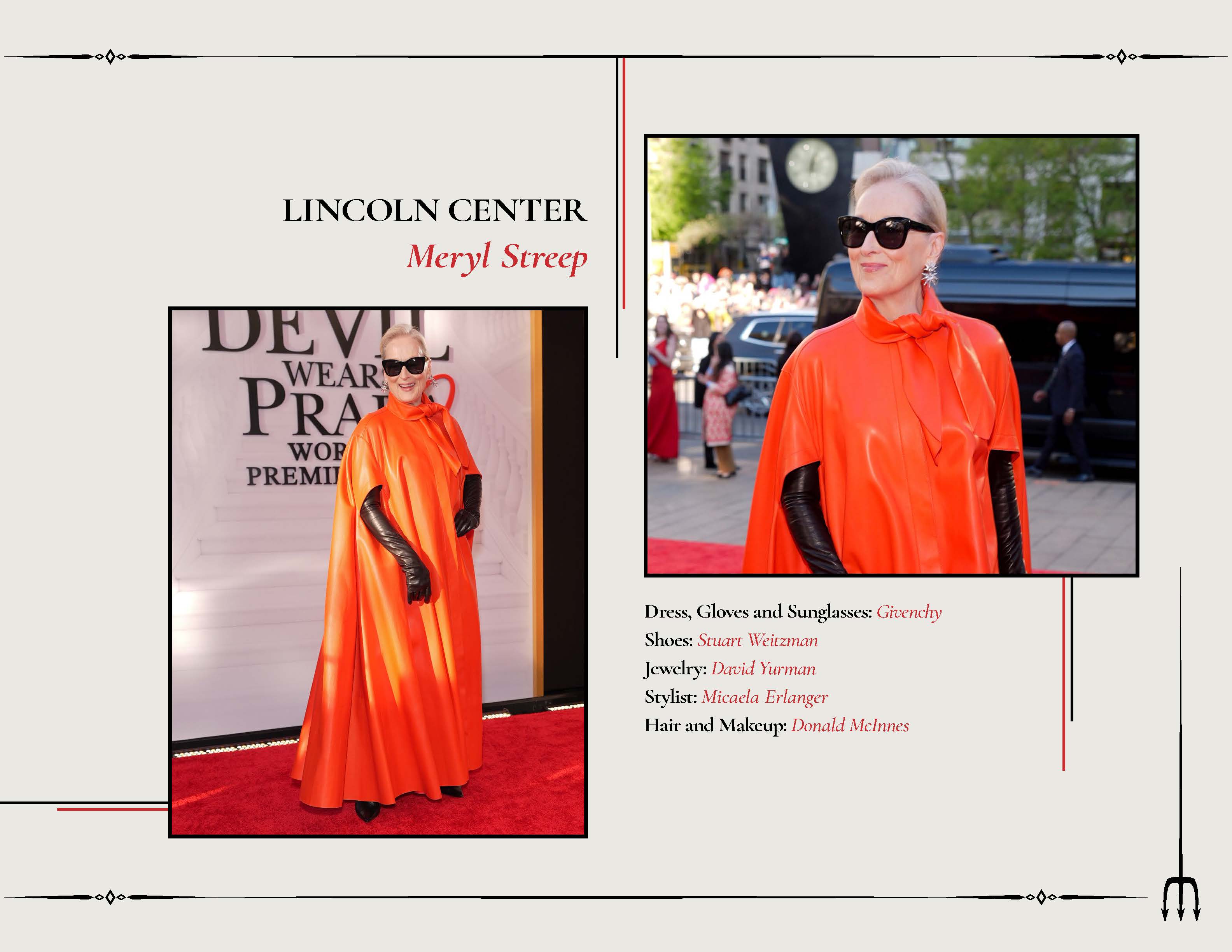 Third page of "The Devil Wears Prada 2" New York City lookbook