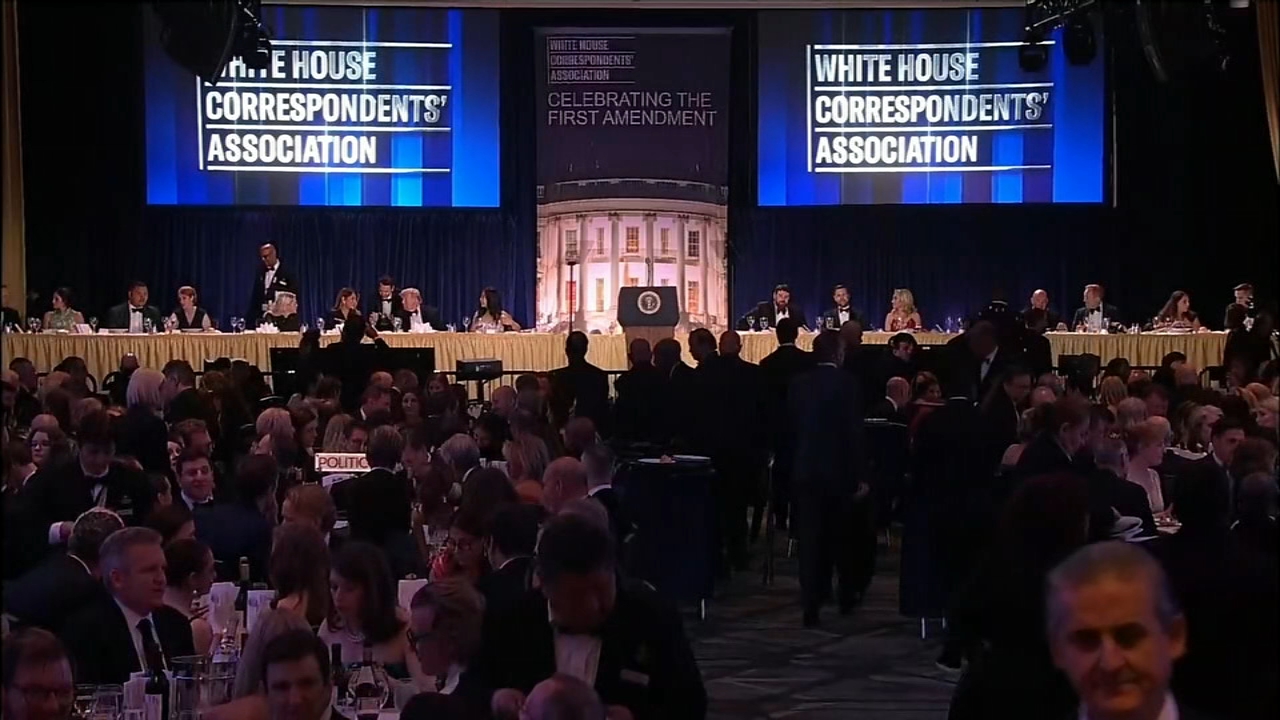 Video shows chaos, loud bangs at White House Correspondents' Dinner