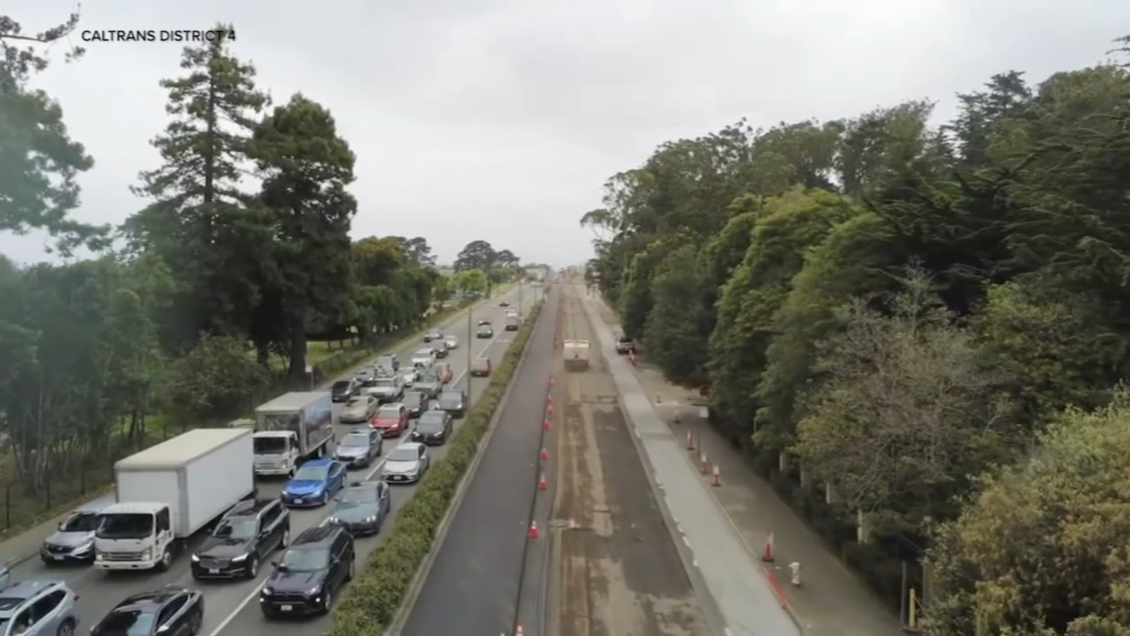 Caltrans repaves northbound 19th Ave. in San Francisco; locals, business owners brace for delays