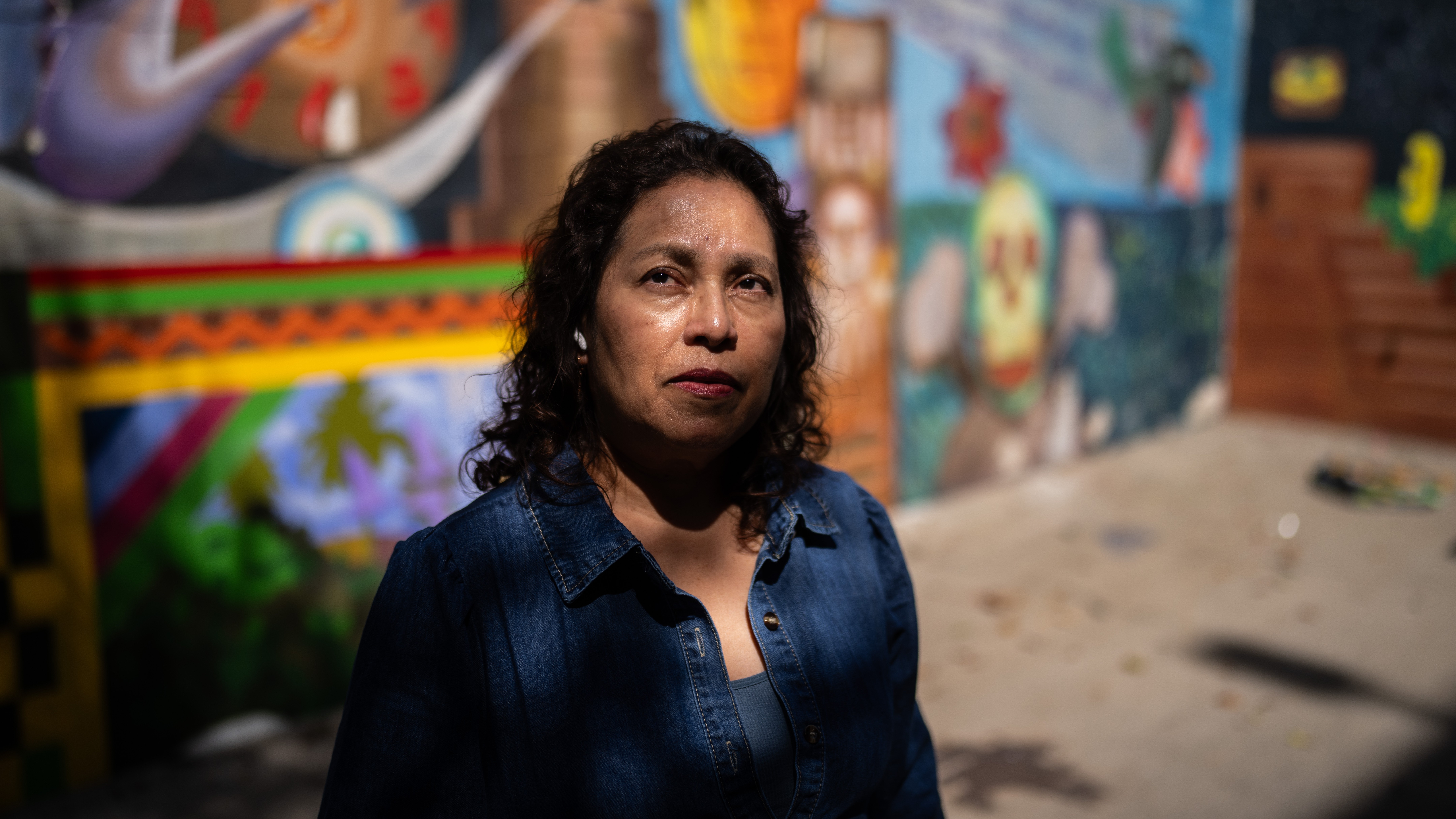 Lorena Zepeda, an immigrant from El Salvador who works for the Central American Resource Center (CARECEN), poses for photos, in Los Angeles, Tuesday, March 24, 2026.