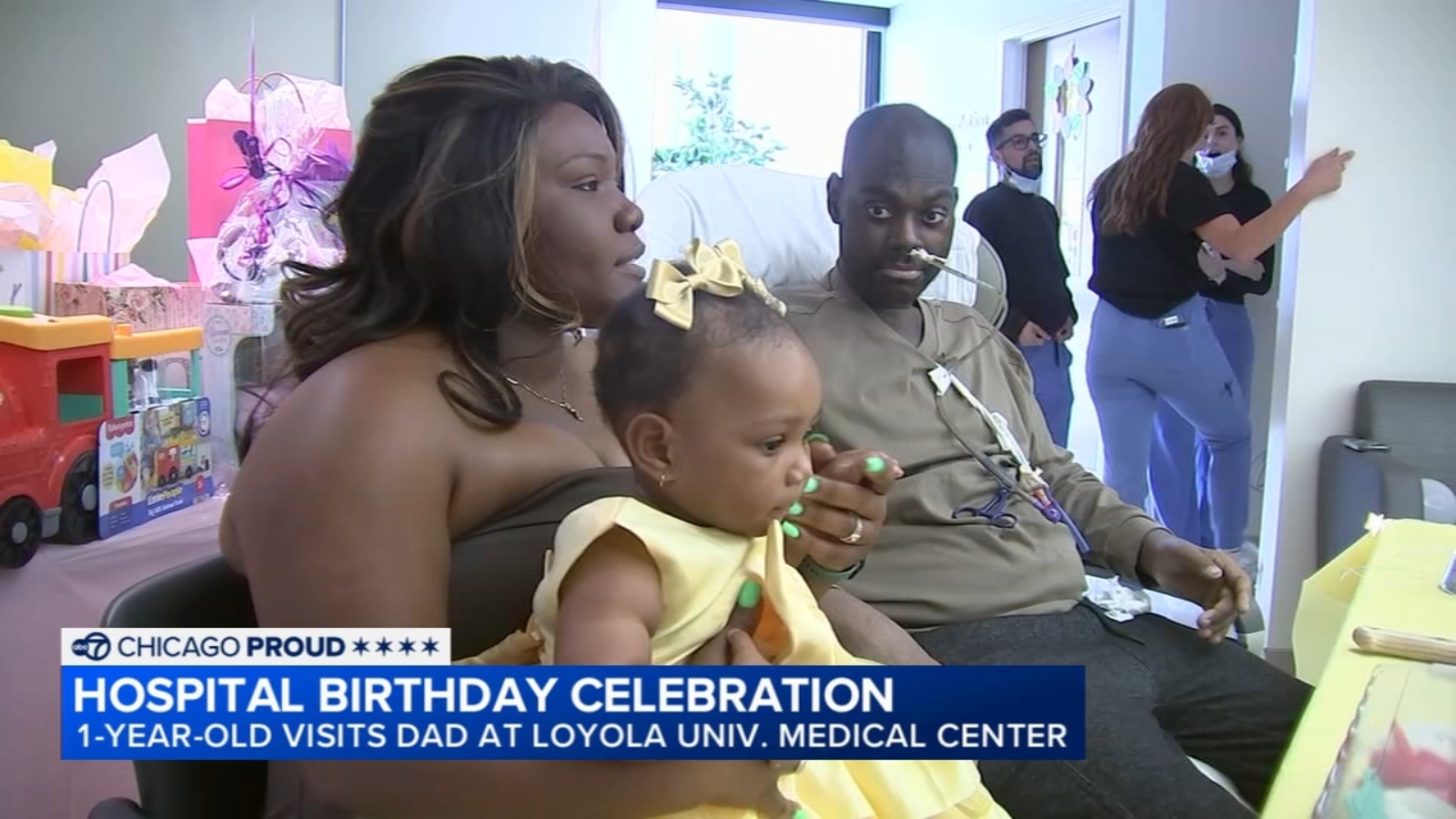 Couple who got married at Loyola Medical Center celebrates daughter's 1st birthday