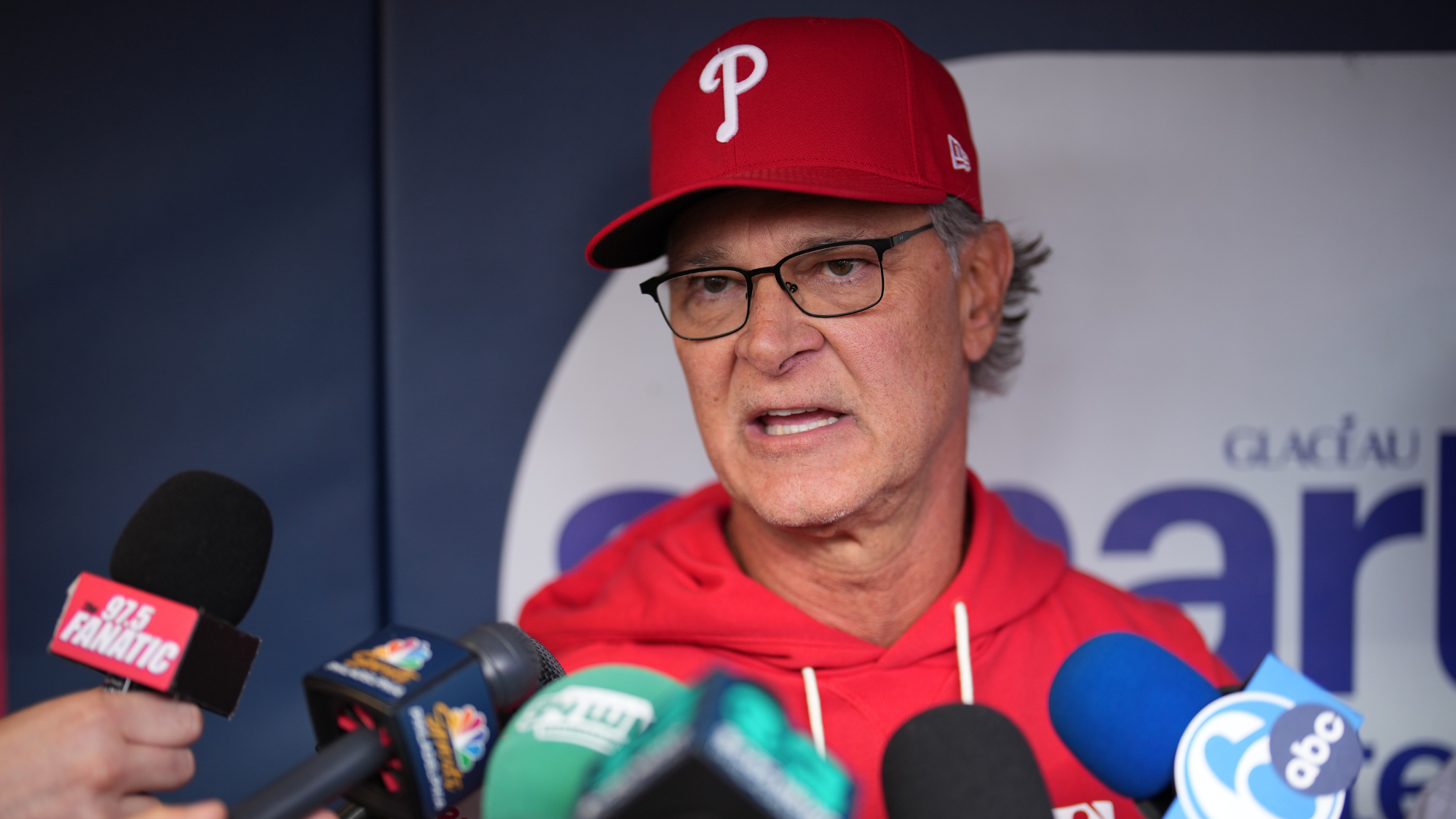Philadelphia Phillies interim manager Don Mattingly speaks during a news conference Tuesday, April 28, 2026, in Philadelphia.