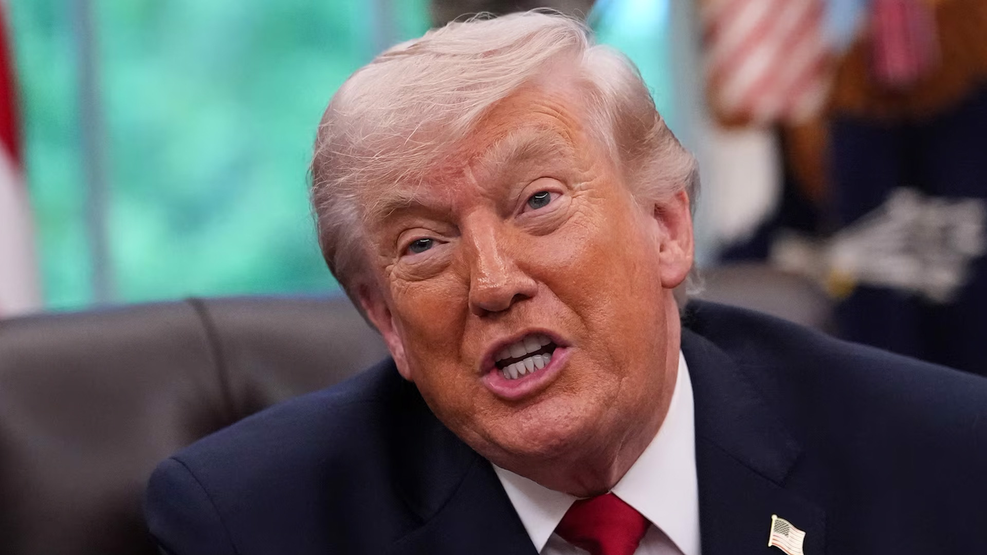 President Donald Trump speaks during an event with Artemis II astronauts in the Oval Office at the White House in Washington, April 29, 2026.