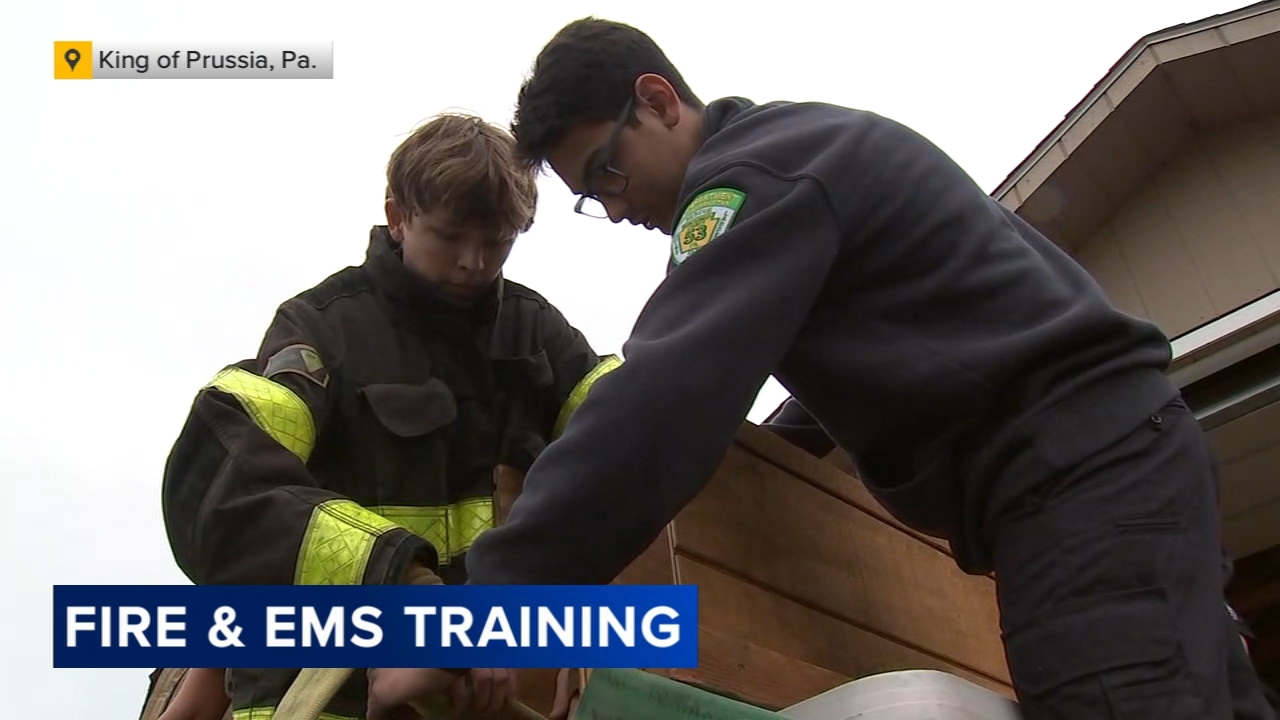 High school students visit Upper Merion Fire Department for hands-on training