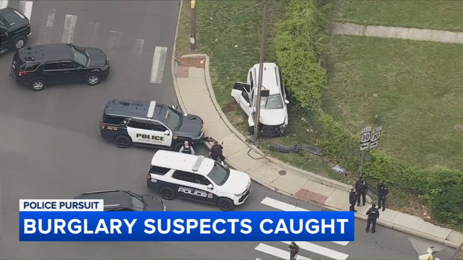 2 burglary suspects arrested after crash and foot chase in Lower Merion ...